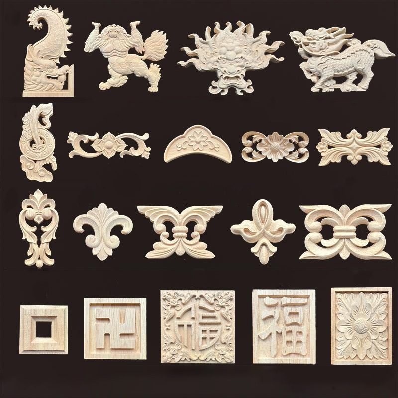 Vintage Collectible Toys - Vintage Wood Applique with Dragon &