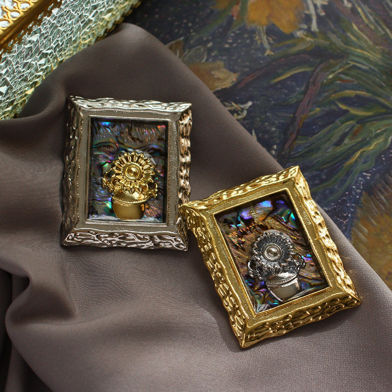 Vintage Collectible Pins - Muylinda Vintage Van Gogh Sunflower Brooches