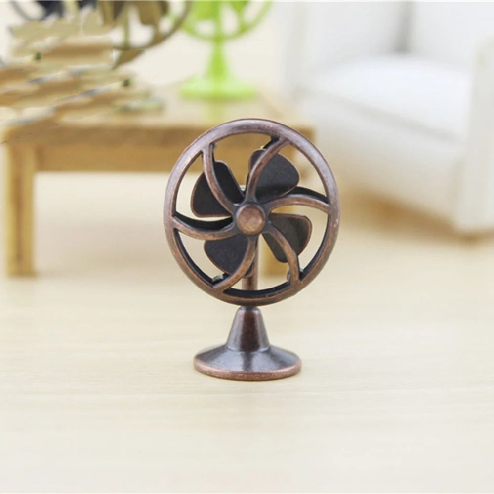 Vintage Collectible Dolls - 1:12 Scale Dollhouse Electric Fan Retro