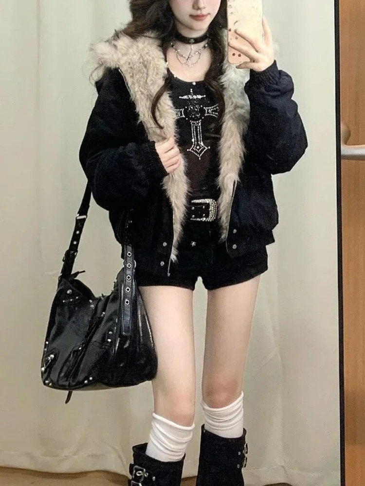 Y2k Gothic Vintage Black Zip U - огляд і ціна Vintage Zip Hoodie