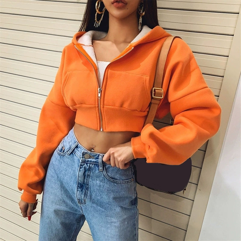 Cropped Zip Up Hoodies Women S - огляд і ціна Vintage Zip Hoodie