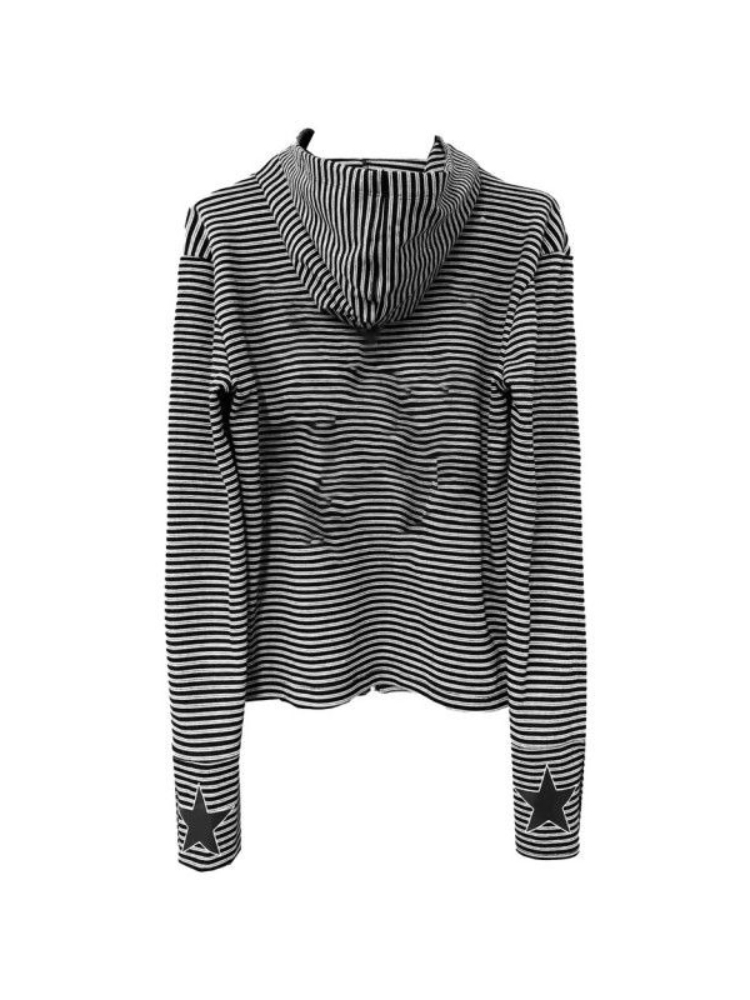 Men Women Gothic Style Striped - огляд і ціна Vintage Zip Hoodie