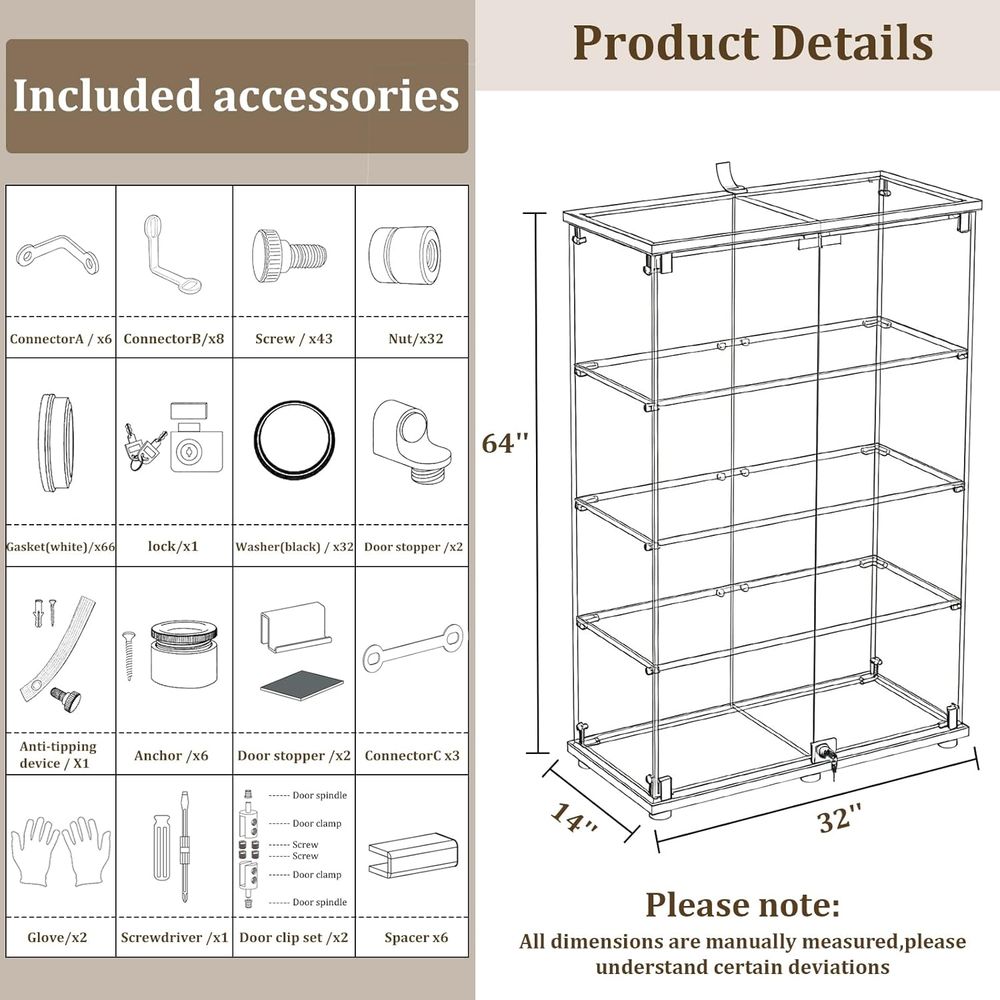 Tempered Glass Display Cabinet - огляд і ціна Collectible & Vintage Dolls For Wedding
