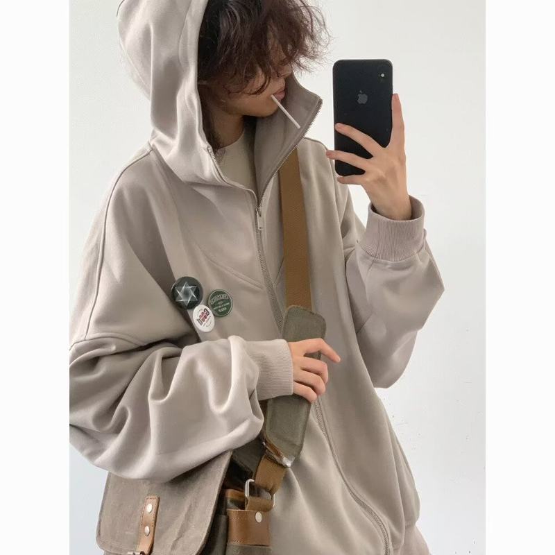 Autumn College Casual Set Men  - огляд і ціна Vintage Zip Hoodie