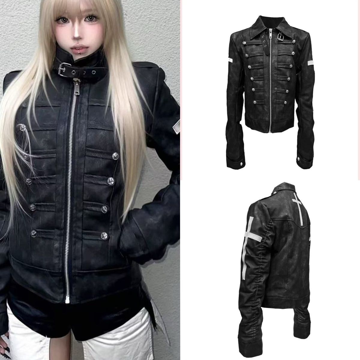 Y2k Grunge Punk Women Black Vi - огляд і ціна Vintage Zip Hoodie