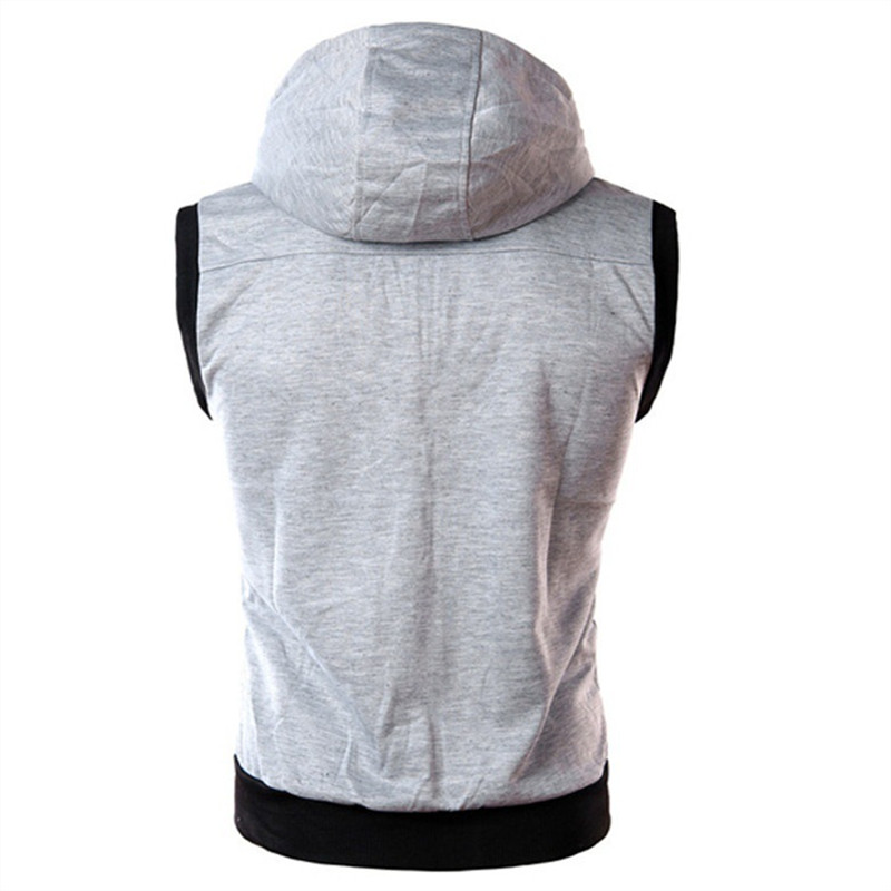 New Men's Hooded Sleeveless Ve - огляд і ціна Vintage Zip Hoodie