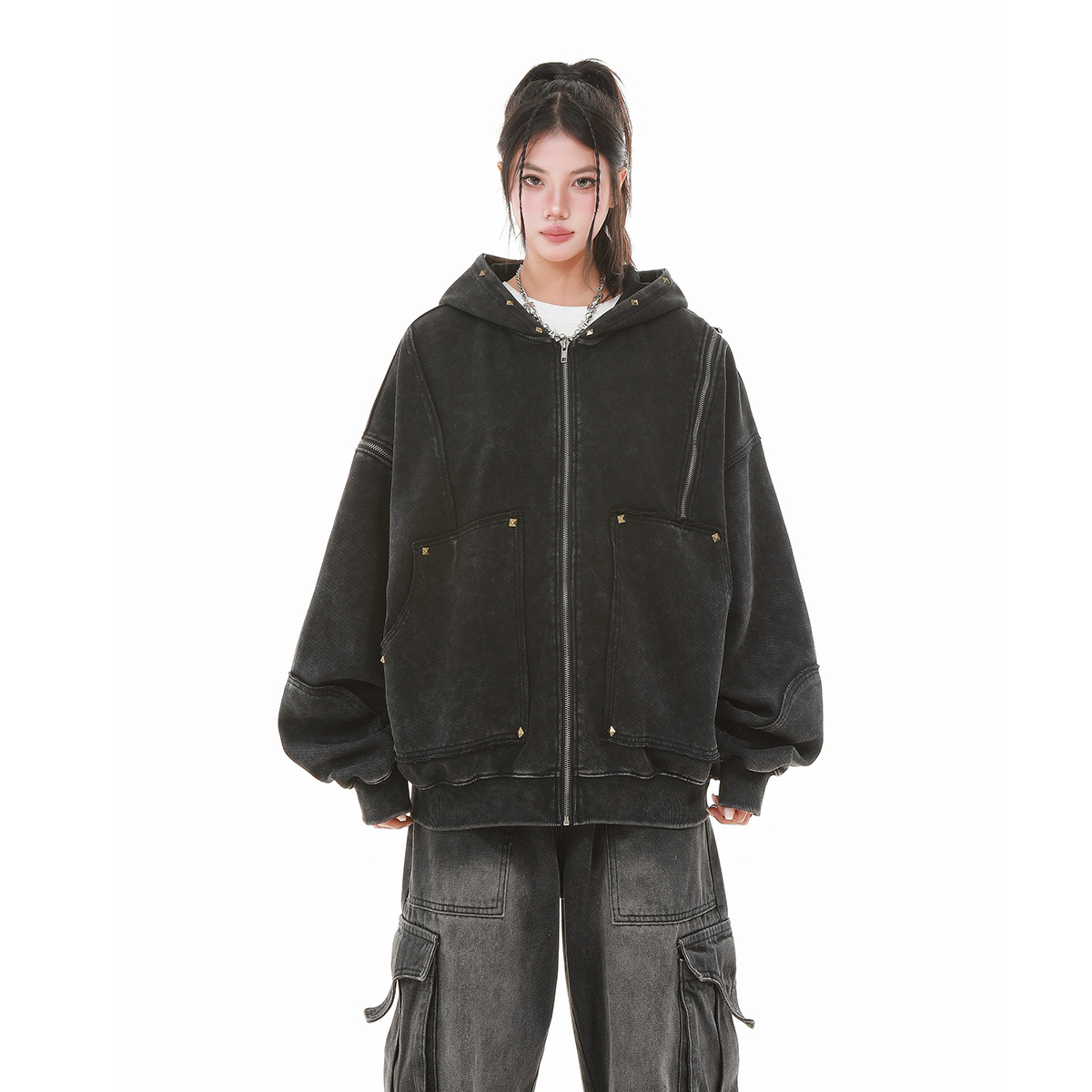 Men Vintage Hooded Jacket 2025 - огляд і ціна Vintage Zip Hoodie