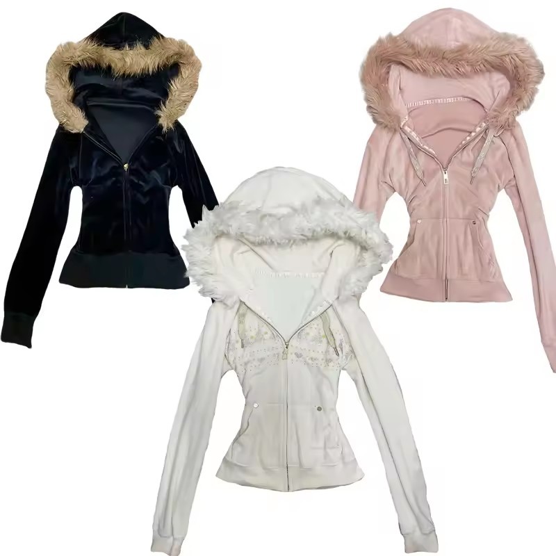 Hoodie Coat Women Punk Hooded  - огляд і ціна Vintage Zip Hoodie