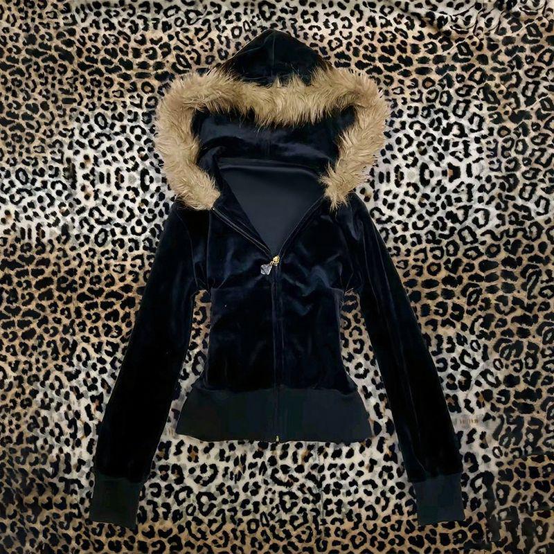 Hoodie Coat Women Punk Hooded  - огляд і ціна Vintage Zip Hoodie