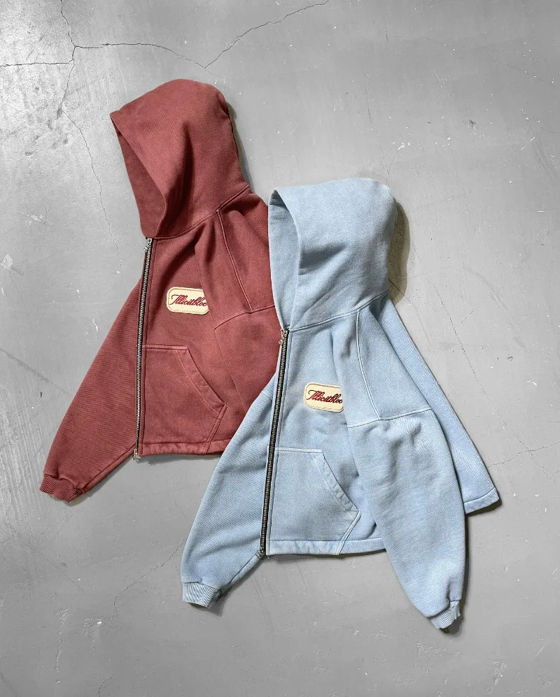 Y2K Fashion New Letter Embroid - огляд і ціна Vintage Zip Hoodie