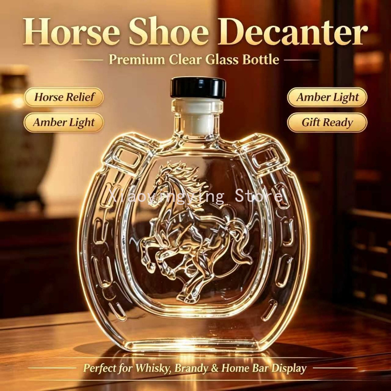Vintage Horse Embossed Glass W - огляд і ціна Vintage Collectible Liquor Bottles