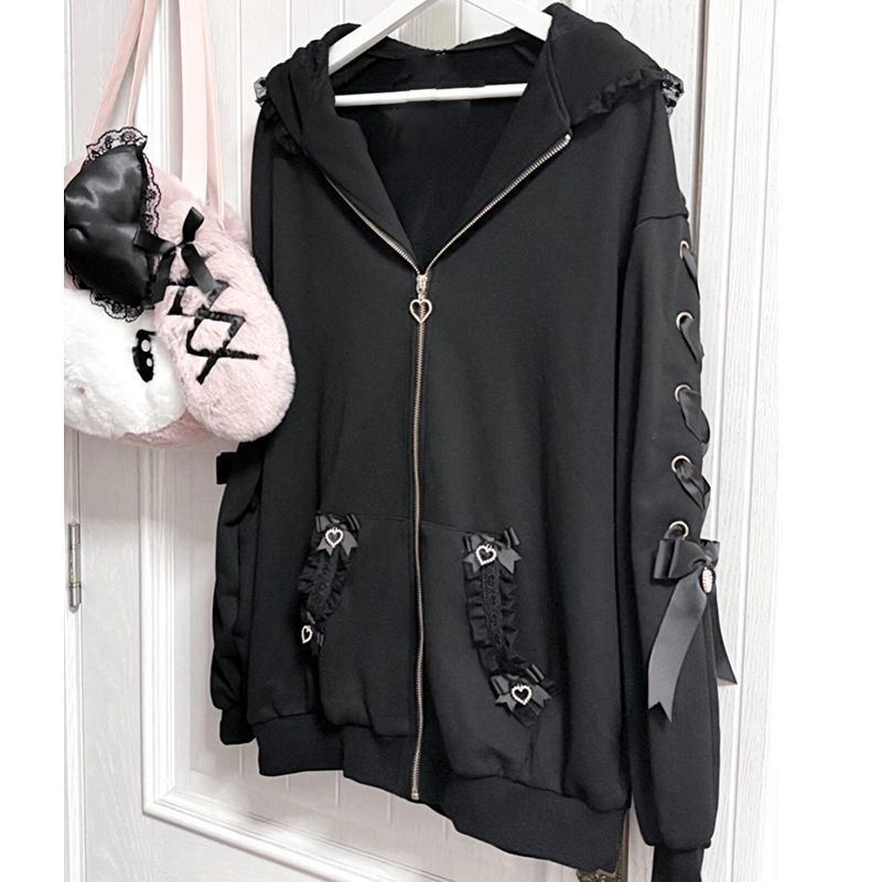 Women Winter Rabbit Ears Lolit - огляд і ціна Vintage Zip Hoodie
