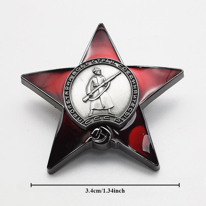 1Pc Red Star Badge Lapel Pins  - огляд і ціна Vintage Collectible Pins