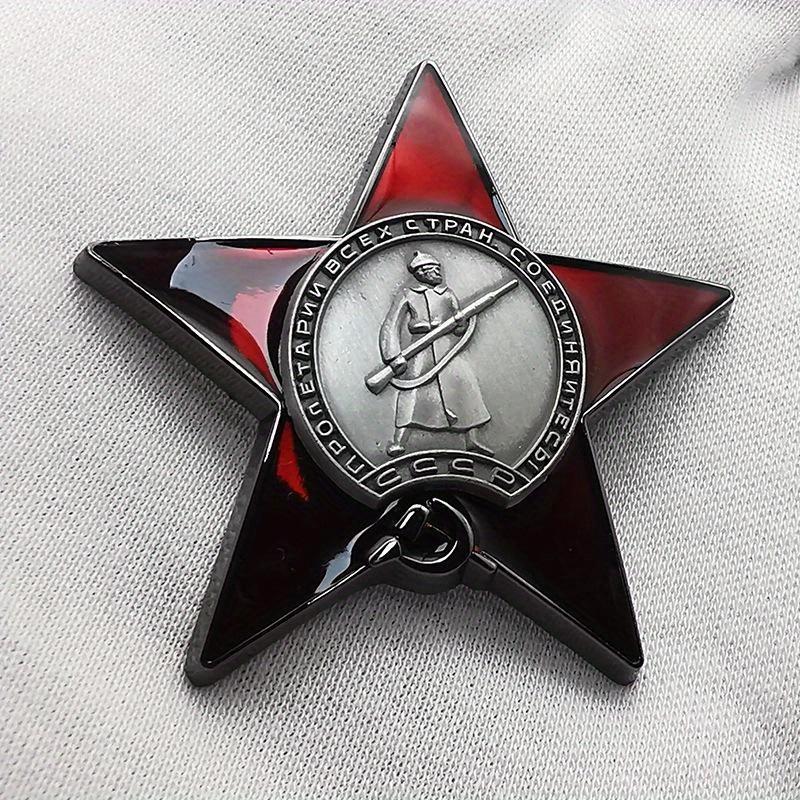 1Pc Red Star Badge Lapel Pins  - огляд і ціна Vintage Collectible Pins